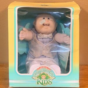 Vintage Cabbage Patch Kids Doll Hm19 Bald Boy In Box Baldie EDWARD HUGO